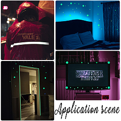 4 Styles Luminous PVC Wall Stickers&nbsp;DIY-GF0010-58