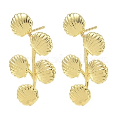 Brass Stud Earrings for Women&nbsp;EJEW-A167-02C-G