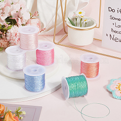 6 Rolls 6 Colors Polyester Braided Cord&nbsp;WCOR-CY0001-02B