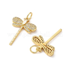 Brass Micro Pave Clear Cubic Zirconia Pendants&nbsp;CU-CBA03AF-08G-02