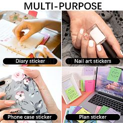 8 Sheets 4 Styles Laser Heart Pattern Nail Art Sticker&nbsp;DIY-CY0001-90