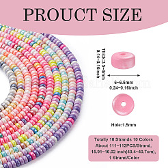 10 Strands 10 Colors Handmade Polymer Clay Beads&nbsp;CLAY-TA0001-51B