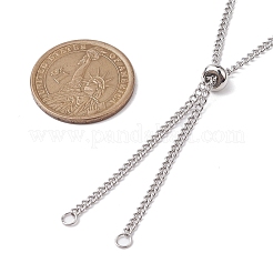 Tarnish Resistant Adjustable 304 Stainless Steel Curb Chains Necklaces Making&nbsp;AJEW-JB01215-01