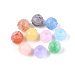 Two Tone Crackle Acrylic European Beads&nbsp;OACR-Q200-05