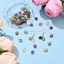 10Pcs Glass Pendants&nbsp;PALLOY-YW00065-01