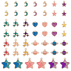 48Pcs 24 Styles Alloy Enamel Pendants&nbsp;ENAM-TA0003-16
