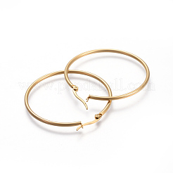 201 Stainless Steel Big Hoop Earrings&nbsp;EJEW-A052-20E-G