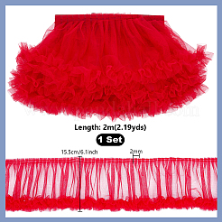 2 Yards Polyester Ruffled Trimming&nbsp;DIY-PH0038-24A