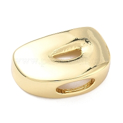 Brass Initial Beads&nbsp;KK-B167-27G-01D