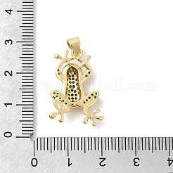 Brass Micro Pave Cubic Zirconia Pendants&nbsp;X-KK-H529-55B-G