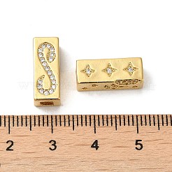 Rack Plating Brass Micro Pave Cubic Zirconia Beads&nbsp;KK-K377-14G