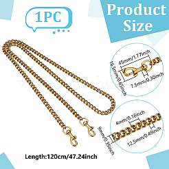 1Pc Tibetan Style Zinc Alloy Twisted Chain Bag Chains&nbsp;PURS-UN0001-17