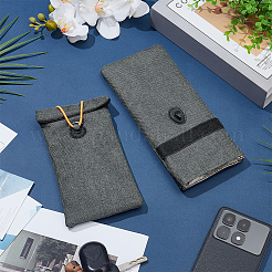 Polyester Security Faraday Bags for Key-Fob Protector&nbsp;ABAG-WH0032-119B