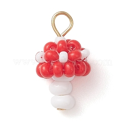 Beaded Mushroom Charms&nbsp;PALLOY-MZ01205