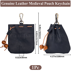 Leather Mini Pouch Keychain&nbsp;AJEW-WH20007-13B