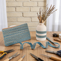 Polyester Centipede Braided Wavy Ribbon&nbsp;OCOR-WH0070-319A