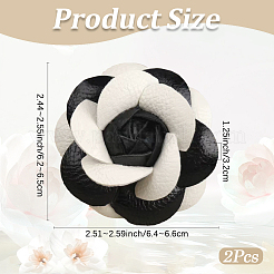 PU Leather Alligator Hair Clips for Girls&nbsp;OHAR-WH20008-18B