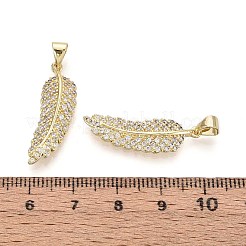 Brass Micro Pave Cubic Zirconia Pendants&nbsp;KK-T071-119G