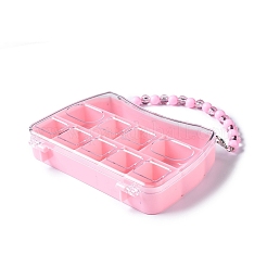 Handbag Shaped Polystyrene Plastic Bead Containers with 10 Compartments&nbsp;CON-K001-005