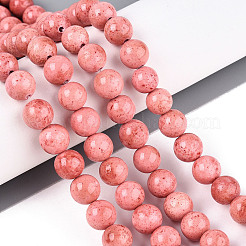 Dyed Synthetic Fossil Beads Strands&nbsp;G-T139-8mm-66D