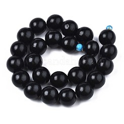 Spray Painted Natural Wood Beads Strands&nbsp;WOOD-S053-57A