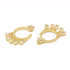Brass Micro Pave Cubic Zirconia Charms&nbsp;KK-P228-40G