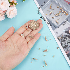 20Pcs Brass Cubic Zirconia Stud Earring Findings&nbsp;KK-BBC0004-96