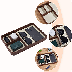 4 Grids Leather Jewelry Display Trays for Earrings Rings Bracelets&nbsp;AJEW-WH0816-545B