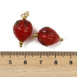 304 Stainless Steel with Handmade Lampwork Pendants&nbsp;STAS-Q352-02G-A