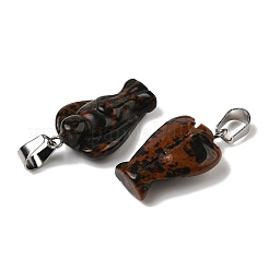 Natural Mahogany Obsidian Pendants&nbsp;G-B127-10P-09