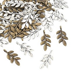60Pcs 2 Colors Tibetan Style Alloy Pendants&nbsp;FIND-YW0011-27