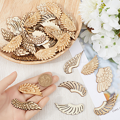 30 Pairs 5 Styles Wood Cabochons&nbsp;WOOD-SC0001-85