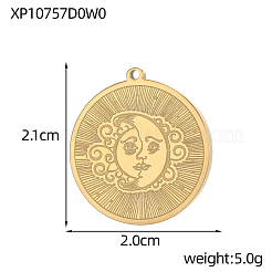 304 Stainless Steel Pendants&nbsp;STAS-OY010-93G