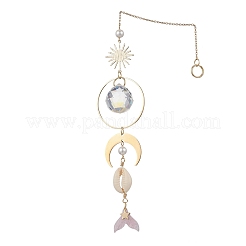 Fishtail Glass Hanging Ornaments&nbsp;HJEW-JM03173