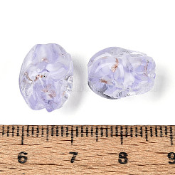 Handmade Lampwork & Glitter Powder Beads Strands&nbsp;LAMP-T023-29D
