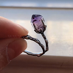 Alloy Glass Cuff Open Rings&nbsp;WG86608-01