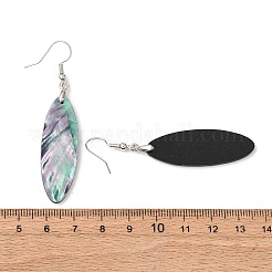 Brass Abalone Shell Dangle Earrings&nbsp;EJEW-C161-01B