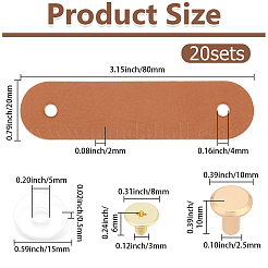 20Pcs PU Leather Buckles&nbsp;DIY-CY0003-87D