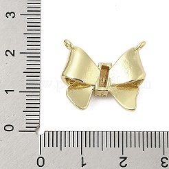 Bowknot Rack Plating Brass Micro Pave Cubic Zirconia Pendants&nbsp;KK-Z074-18G