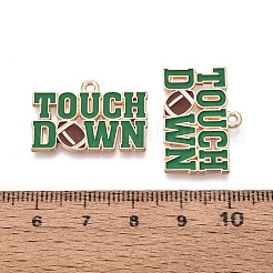Rugby Theme Alloy Enamel Pendants&nbsp;ENAM-T025-02G-16