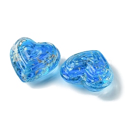 Luminous Handmade Gold Sand Lampwork Beads&nbsp;FOIL-B001-01B