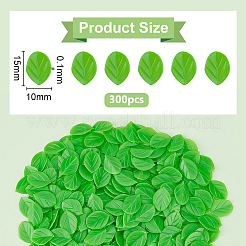 300Pcs Plastic Simulated Mint Leaves&nbsp;KY-OC0001-34