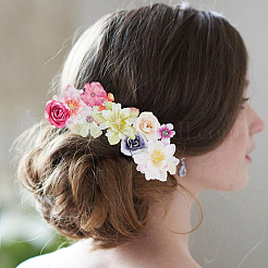 200Pcs 4 Styles Cloth Artificial FLower&nbsp;AJEW-SP0003-69