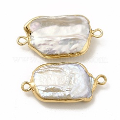 Baroque Natural Keshi Pearl Connector Charms&nbsp;PEAR-P004-11KCG