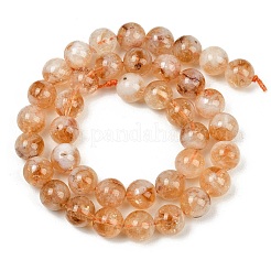 Heated Natural Citrine Beads Strands&nbsp;G-L657-B01-10mm