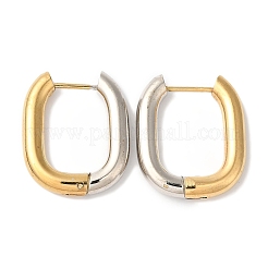 Rectangle Ion Plating(IP) 304 Stainless Steel Hoop Earrings for Women&nbsp;X-EJEW-L287-059GP