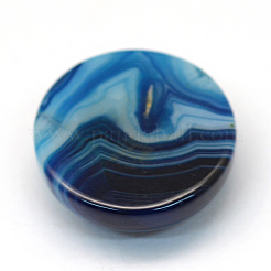 Dyed Natural Striped Agate/Banded Agate Cabochons&nbsp;X-G-R348-20mm-02