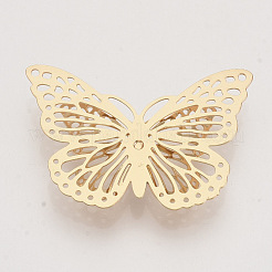 Brass Filigree Joiners Links&nbsp;KK-R082-02LG