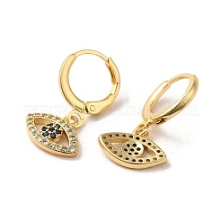 Horse Eye Brass Dangle Leverback Earrings&nbsp;EJEW-Q797-02C-G