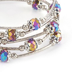 Electroplate Glass Wrap Bracelets&nbsp;BJEW-JB04018-03
